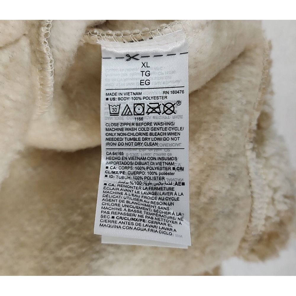 Old Navy Womens XL Sherpa Fleece‎ Jacket Full Zip Southwestern Tan Cream - Picture 8 of 9